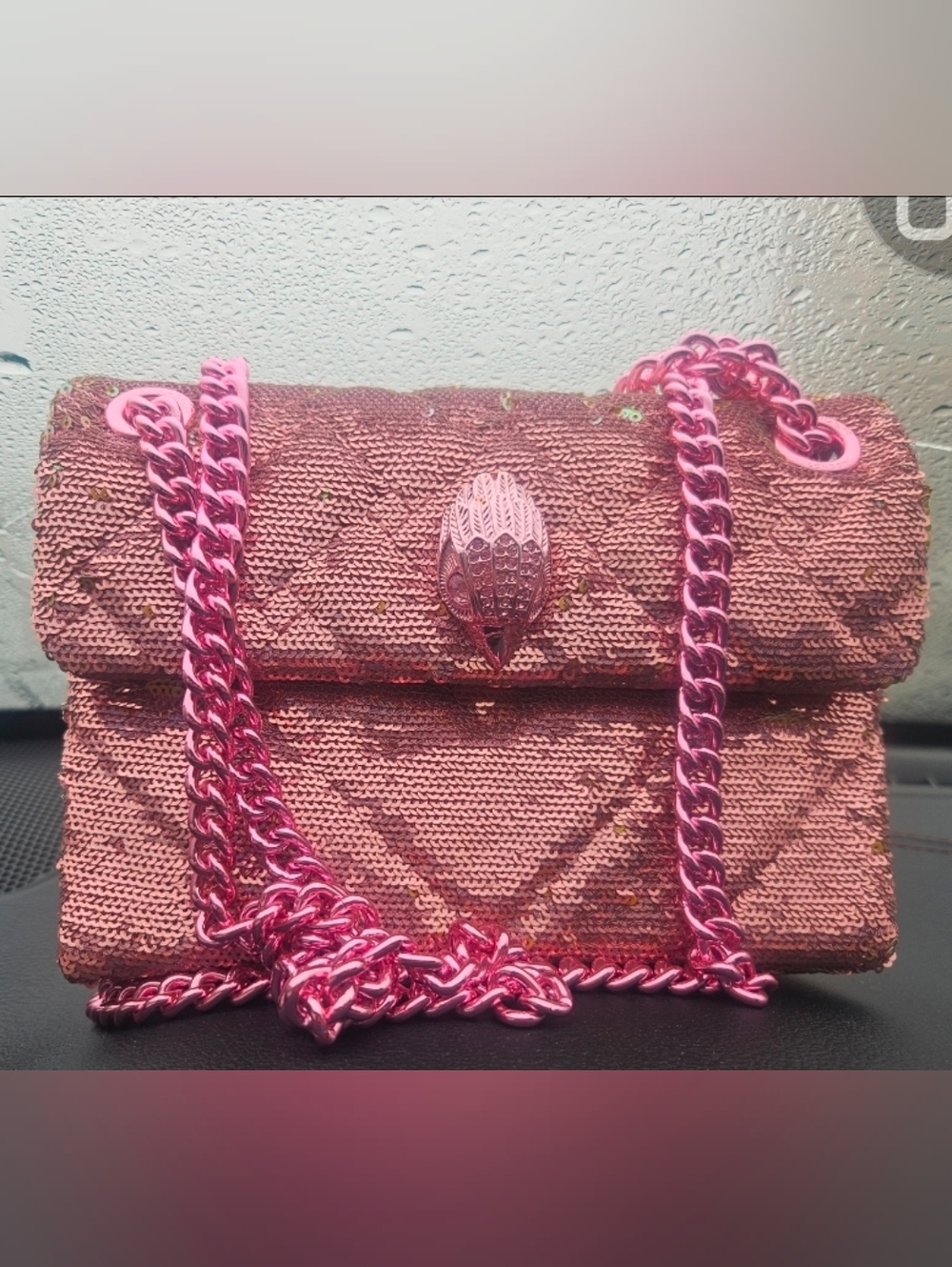 🚫SOLD🚫Kurt Geiger Sequin Pink Chain Shoulder Bag - Designer Style